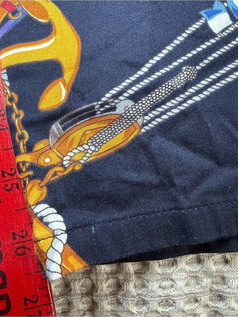 Lauren Ralph Lauren Anchor Print Pants Cropped Size 12 Navy Nautical Women's - Picture 2 of 8
